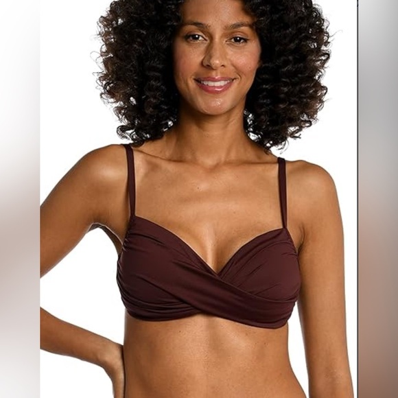 La Blanca Women's Island Goddess Over The Shoulder Wrap Bikini Swimsuit Top 12 - Picture 1 of 7